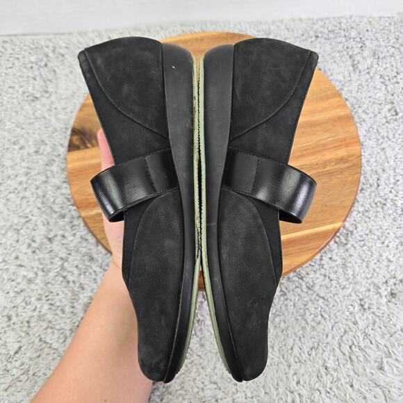 Dansko Kendra Black Milled Nubuck Mary Jane Wedge Comfort Walking Shoe Womens 38 - Picture 11 of 16